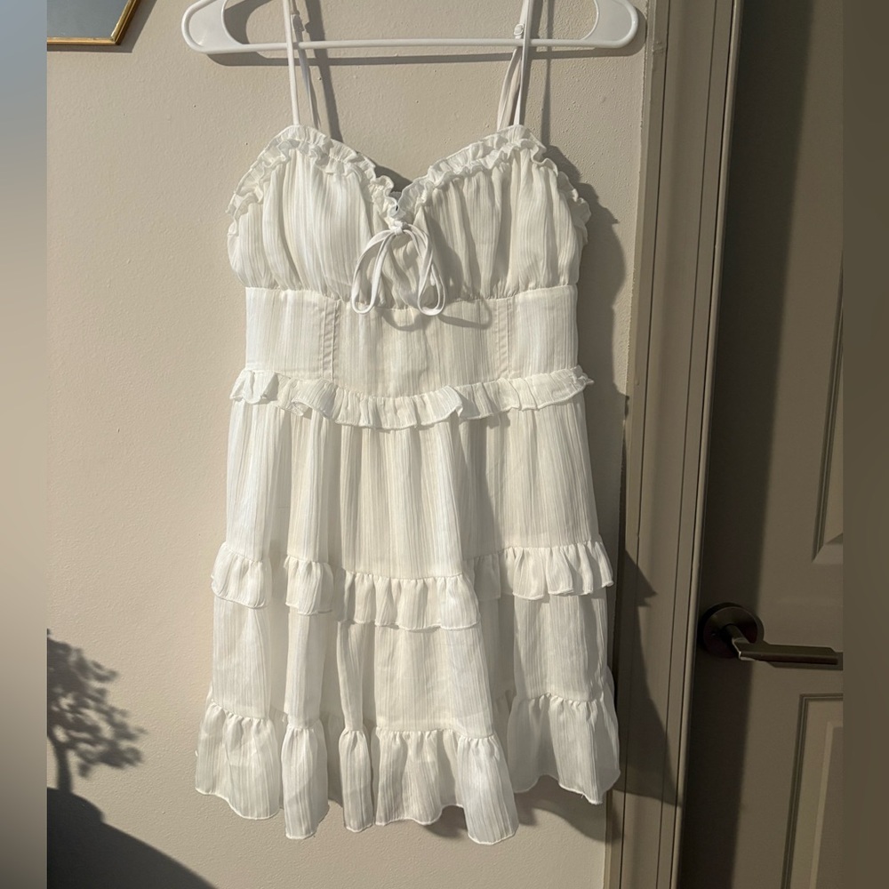 White Ruffled Sundress